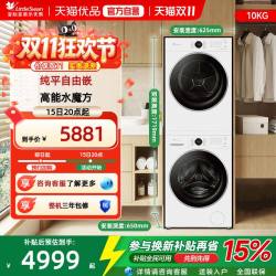 小天鹅 水魔方系列 TG10V628PLUSW+TH10VH628PLUSW 热泵洗烘套装 白色