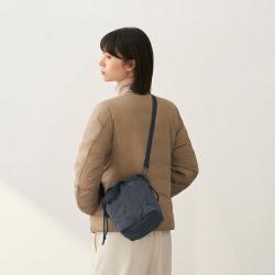 無印良品 MUJI 无印良品 OBP再生绗缝 水桶型斜挎包包包女包 单肩通勤
