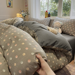 A类针织棉双层纱四件套 1.8床200*230cm
