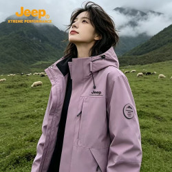 Jeep 秋冬款三合一冲锋衣保暖防风防水户外运动登山服外套
