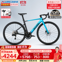 喜德盛 公路自行车新款AD500盘爪功率计碳纤前叉电子变速进阶公路车