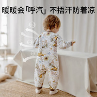 欧孕 婴儿连体衣秋装男女宝宝新生儿衣服空气棉哈衣加棉保暖 秘密花园 59cm
