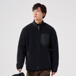 添柏岚 秋冬户外男休闲立领保暖舒适抓绒衣外套
