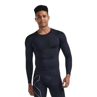 2XU Core系列压缩衣 速干透气 黑色 XL 男士长袖紧身衣