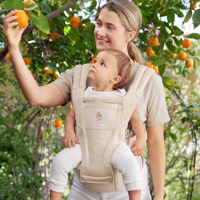 ergobaby 美国二狗婴儿腰凳Alta婴儿坐垫式2合1宝宝透气款背带腰凳 Alta腰凳透气款-自然米色