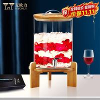 麦欧力 酵素桶发酵桶带龙头泡酒 7斤双阀瓷芯龙头竹架 3.5L