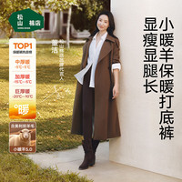 松山棉店 小暖羊保暖打底裤女含羊毛抗菌吸湿发热秋裤外穿绒裤 中厚-女士-黑灰 I