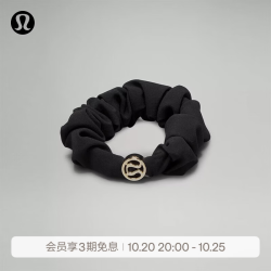 lululemon 丨Uplifting 女士带徽标发圈 LW9FDGS 黑色 O/S