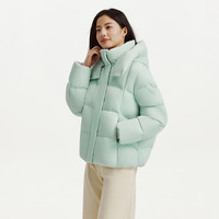坦博尔 2026冬季新款小个子泡芙羽绒服 女短款可脱卸休闲宽松厚韩版外套 冰霜蓝