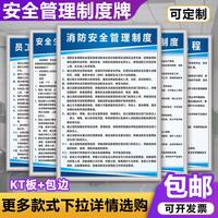 消防工厂车间仓库安全生产制度牌公司操作规程规章牌上墙标语定制