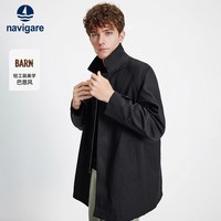 navigare 意大利小帆船阔版中装风衣男士巴恩风翻领外套