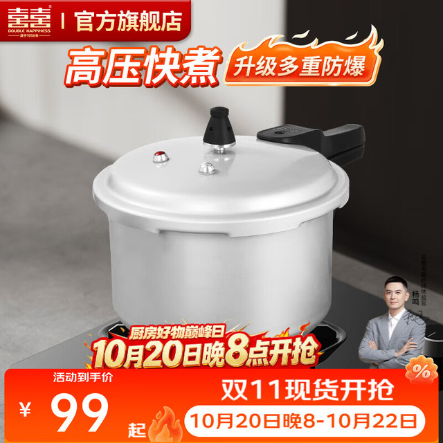 双喜 燃气专用压力锅小号快煮锅防爆安全 迷你款 2.2L/ 16cm