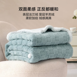 百丽丝 毛毯加厚复合毯子毛巾被多功能新款宿舍办公家用毛毯 舒柔加厚复合毯