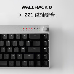 沃哈克WALLHACK65%配列霍尔效应磁轴键盘电竞游戏键盘 8K回报率全键热插拔磁玉轴 原生铝