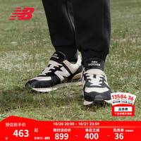 new balance NB官方男女情侣秋季情侣厚底百搭通勤轻便574LG系列运动休闲鞋 黑色/米白