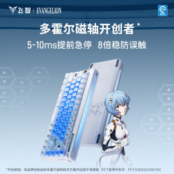 飞智 FS68多霍尔电竞磁轴键盘绫波零EVA联名键盘DW13A瓦罗兰特CSGO2游戏客制化68键配列键盘 FS68多霍尔电竞磁轴键盘 有线连接 68