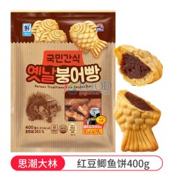 思潮大林 韩国进口思潮大林鲷鱼烧红豆鲫鱼饼稠鱼半成品空气炸锅小鱼饼思潮