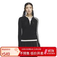 阿迪达斯 三叶草系列 女 3S DELUX CREW 针织衫 KS5333 黑色 L