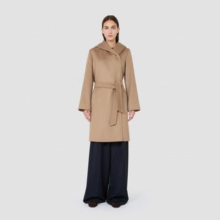 Max Mara 麦丝玛拉 羊毛系带中长款大衣