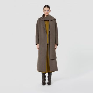 Max Mara 麦丝玛拉 羊毛系带中长款大衣