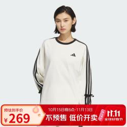 阿迪达斯 运动型格系列 女 DANCE LS TEE2 长袖T恤 KG3859 汉玉白