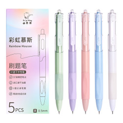 渐变中性笔 0.5mm 黑色 5支