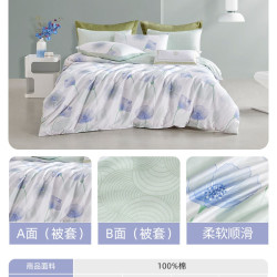 梦洁家纺 全棉纯棉四件套2026新款床上用品印花床品春床单套件