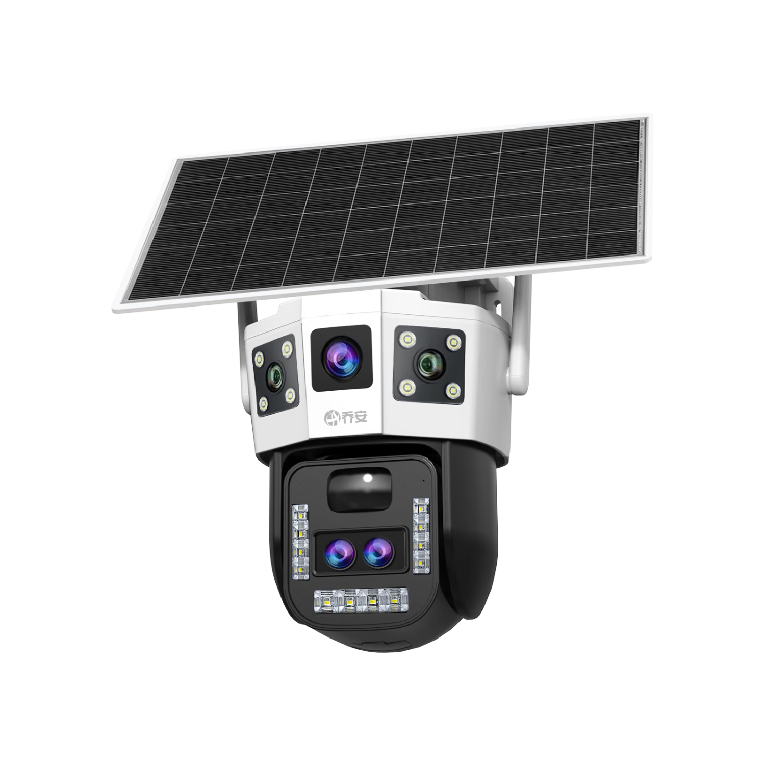乔安 4G太阳能摄像头 360度全景夜视 免插电监控器