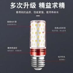 玉米灯客餐厅吊灯家用LED灯泡节能光源无频闪E27E14螺口 12WE27螺口/ 白光