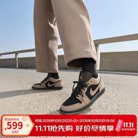 Jordan 男休闲鞋乔丹AJ1 AIRJORDAN1摩卡小倒钩运动鞋IB7109-005黑棕42.5