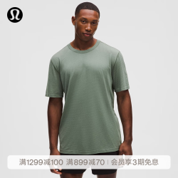 lululemon 丨Metal Vent Tech™ 男士运动宽松剪裁短袖 T 恤 LM3FIKS 朦胧草甸绿/柳叶绿 L