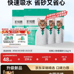 凯锐思 豆腐混合猫砂2.5kg*4除臭结团不粘底豆腐猫砂矿砂强吸水