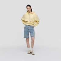 Gap 爱心logo加绒彩绳连帽宽松卫衣
