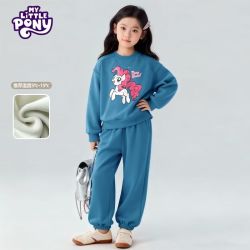 小马宝莉 女童加绒卫衣卫裤休闲套装  2件套