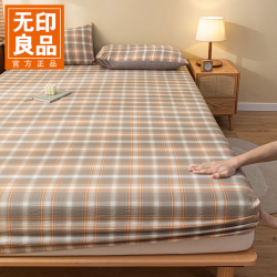 无印良品 床笠 纯棉水洗棉床套 防水防滑防脏 床单 诺卡  180cm*200cm