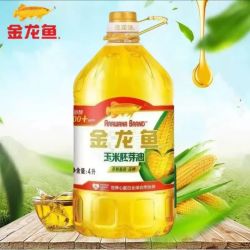 金龙鱼 玉米油食用油4L非转基因压榨玉米胚芽油家用油植物桶装物理