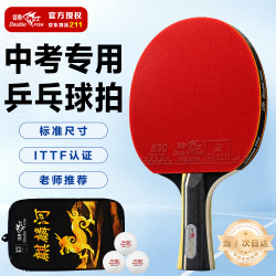 双鱼 乒乓球拍 星级战拍 高弹反胶中考专用初小学生6-12岁训练比赛专用