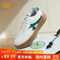 361° 青禾男子经典板鞋秋季新款革面耐磨百搭运动休闲鞋672636611-1