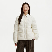 坦博尔 轻暖系*680蓬复古拼接灯芯90绒保暖羽绒服。轻月白 XL