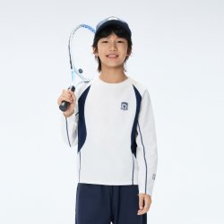 onmygame 学院球会男女童长袖T恤速干衣运动上衣秋季童装户外休闲