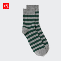 优衣库 袜子男装/中筒袜488105 03 灰色 S /M/25～27 cm