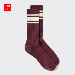 优衣库 袜子男装486896 19 酒红色 S /M/25～27 cm