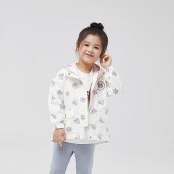 斯凯奇 女幼童|秋季女童外套梭织连帽外套防风时尚休闲时尚外套