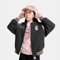 安踏 棒球服外套女童秋季蝙蝠袖中大童甜酷洋气防风外套亲子装安踏童装