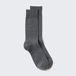 优衣库 HEATTECH袜子男装479561 486950 479561/08深灰色 S /M/25～27 cm