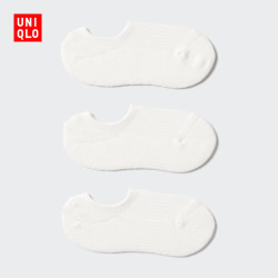 优衣库 船袜/3双装女装运动袜482736 480710 487114 482736/00白色 S /M/23～25 cm