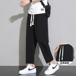 直筒裤子男士2026新款秋冬季宽松阔腿运动卫裤青少年加绒休闲长裤