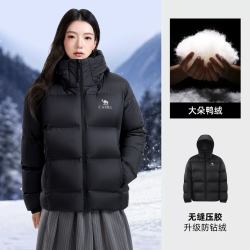 骆驼 [双11预售]骆驼黑钻5PRO女装羽绒服短款冬季加厚保暖羽绒面包服