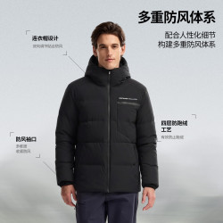 诺诗兰 三防抗寒可升温600高蓬松 鹅绒羽绒外套