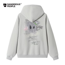Dangerous People Dangerouspeople薛之谦dsp冬季抓绒连帽卫衣潮牌百搭情侣开衫外套